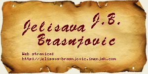 Jelisava Brašnjović vizit kartica